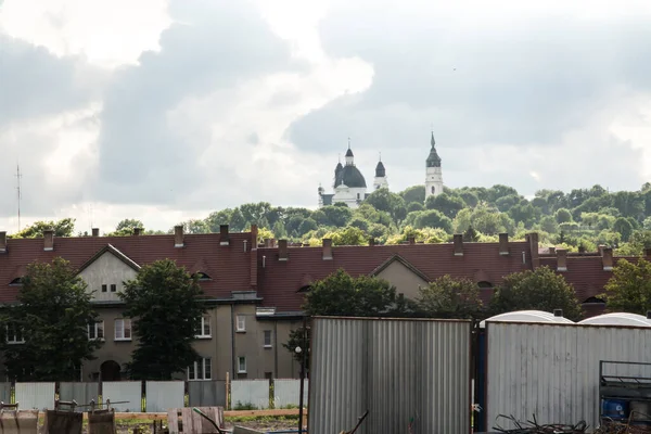 Chlem Město Východním Polsku Pohled Historického Sídliště Asylum Narození Panny — Stock fotografie