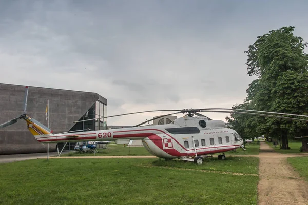 Uma Cópia Museu Helicóptero Versão Vip Para Passageiros Número Série — Fotografia de Stock