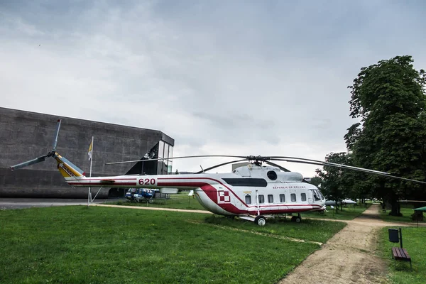 Uma Cópia Museu Helicóptero Versão Vip Para Passageiros Número Série — Fotografia de Stock