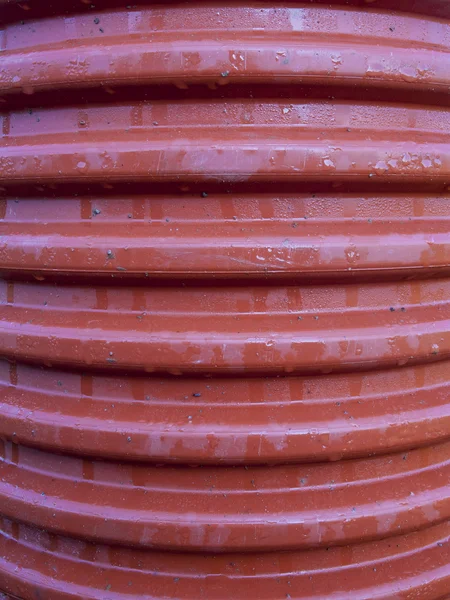 Corrugated drainage pipe made of plastic — Stock Photo, Image