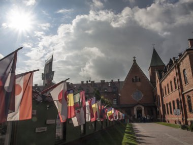 Lagiewniki Krakow, Polonya - 18 Ekim 2014: Manastır nerede o 