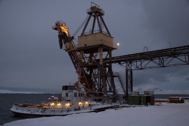 Rus yerleşim Barentsburg Spitsber Tarih ve Kutup bağlantı noktası