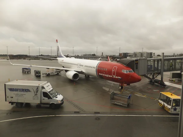 Oslo Gardermoen, Norwegia - Listopad 3:Aircrafts w Oslo Gardermoe — Zdjęcie stockowe