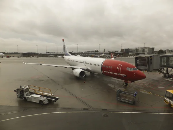 Oslo Gardermoen, Norwegia - Listopad 3:Aircrafts w Oslo Gardermoe — Zdjęcie stockowe