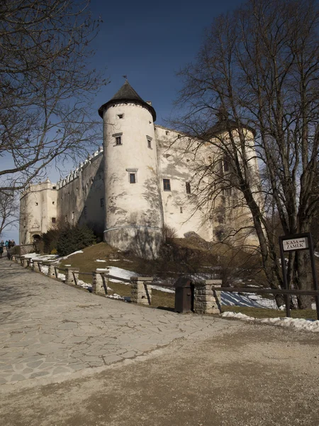 Castelo de Niedzica no Lago Czorsztyn, na Polónia — Fotografia de Stock