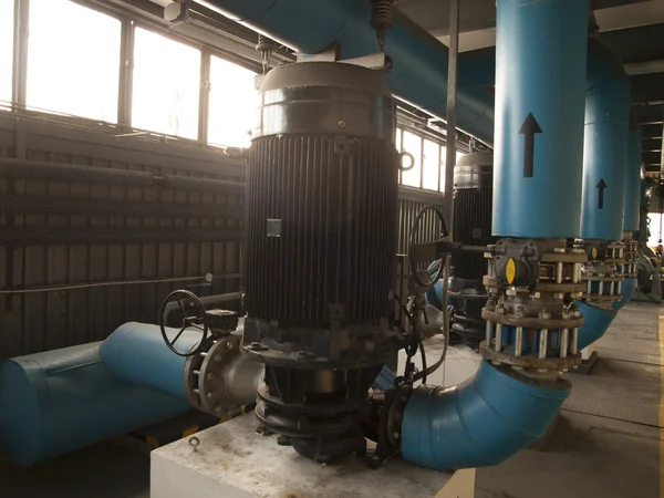 Pompa wody z duże silniki elektryczne — Zdjęcie stockowe