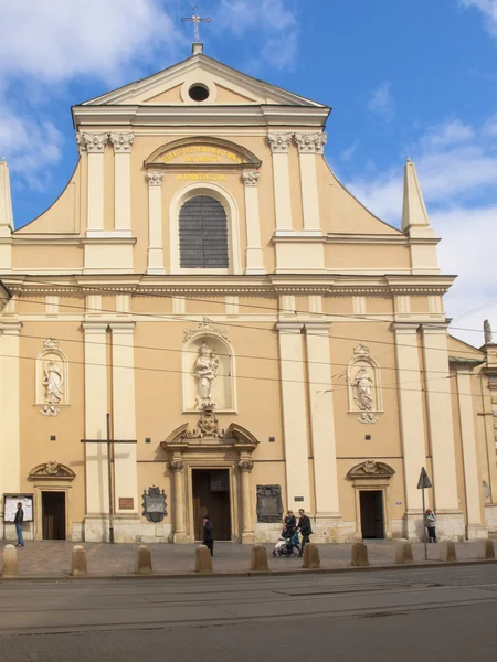Krakov, Polsko - 29. března 2015: Karmelitánský kostel v Krakově, — Stock fotografie