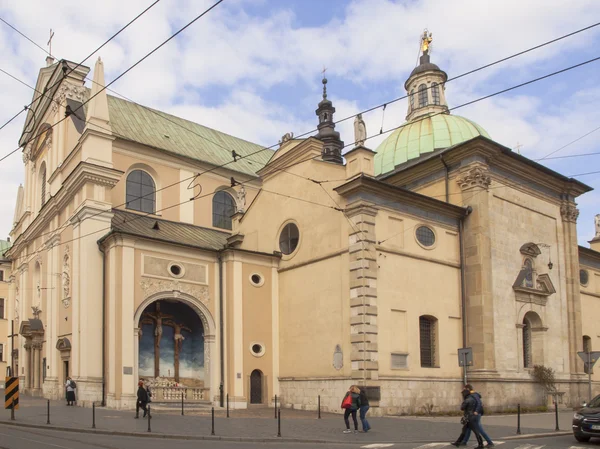 Krakov, Polsko - 29. března 2015: Karmelitánský kostel v Krakově, — Stock fotografie