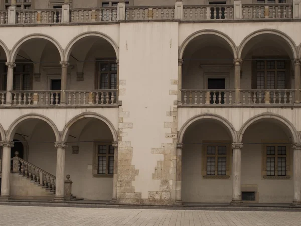 Krakkó, Lengyelország - március 29-én 2015-ig: Részlet a királyi vár a — Stock Fotó