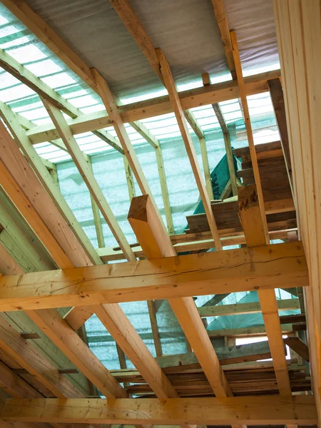 Fragmento estructura madera registro casa — Foto de Stock