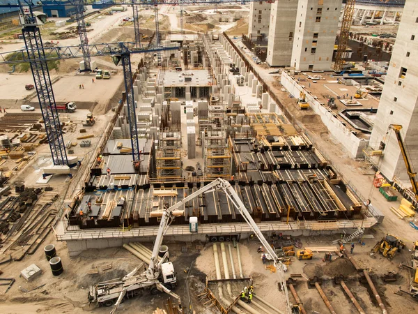 Construção de instalações industriais — Fotografia de Stock