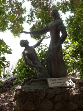 Feed my sheep; monument at the site of Peter by Jesus'