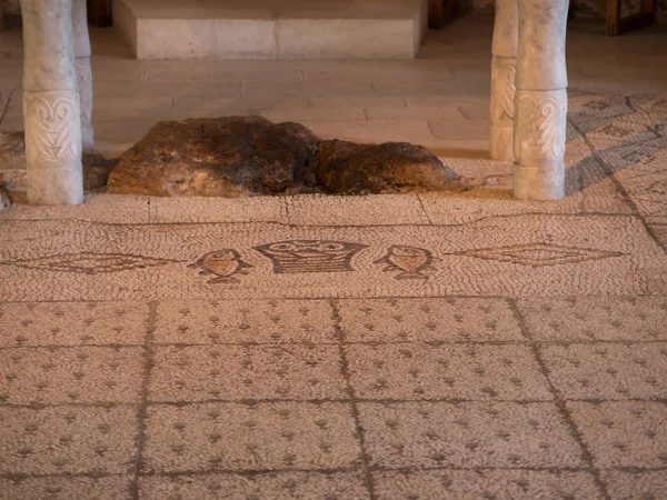 Mozaika Tabgha, Kościół rozmnożenia chleba — Zdjęcie stockowe