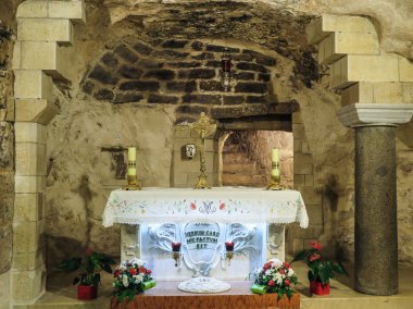 Nazareth, İsrail 8 Temmuz 2015; Annunc Bazilikası içinde