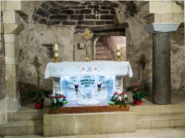 NAZARETH, ISRAELE 8 luglio 2015; all'interno della Basilica dell'Annuncio — Foto Stock