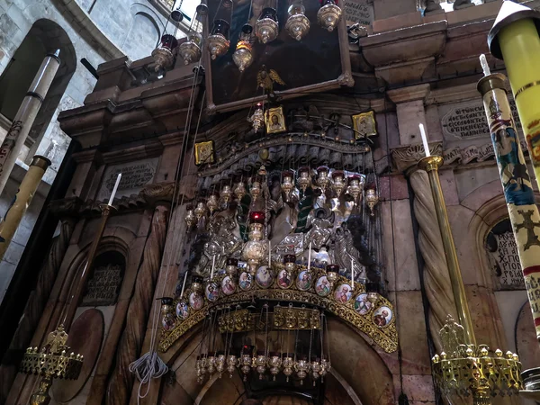 GERUSALEMME - 13 luglio: Cappella Greca della Chiesa del Santo Sepolcro — Foto Stock