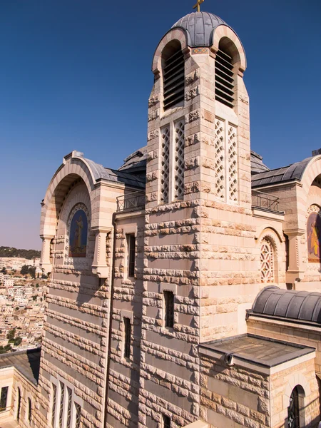 Kostel svatého Petra v Gallicantu pohled na starý Jeruzalém cit — Stock fotografie