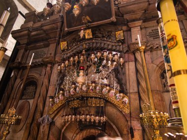 Kudüs - Juli 13: Yunan Şapel kilise kutsal Sepulchr