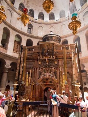 Kudüs - Juli 13: Yunan Şapel kilise kutsal Sepulchr