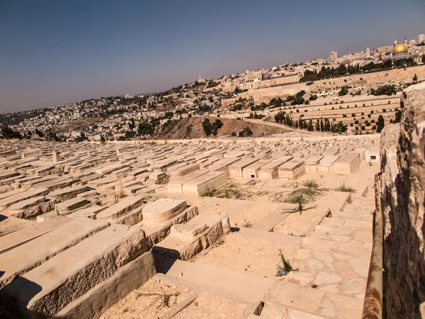 Starych grobów żydowskich na Górze Oliwnej w Jerozolimie, — Zdjęcie stockowe