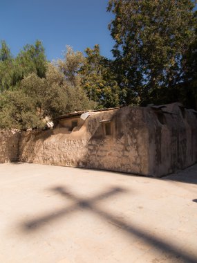 Kudüs'te kutsal Sepulchre Bazilikası kompleks Kıpti bir bölümünde eski binalar