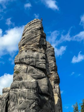 Çek Cumhuriyeti 'nde bir rock kasabası, Adrspach, Rocks. 