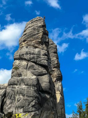 Çek Cumhuriyeti 'nde bir rock kasabası, Adrspach, Rocks. 