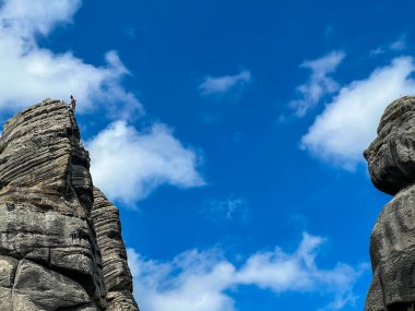 Çek Cumhuriyeti 'nde bir rock kasabası, Adrspach, Rocks. 