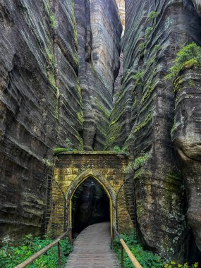 Rock town in the Czech Republic  Adrspach, Rocks