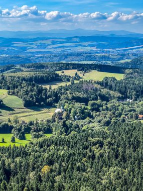 Szczeliniec, Polonya, 1 Eylül 2025: Polonya 'daki Masa Dağları' ndaki Szczeliniec Dağı sığınağı.