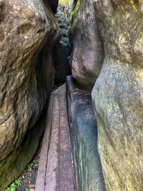 Polonya 'daki Stolowe Dağları. 