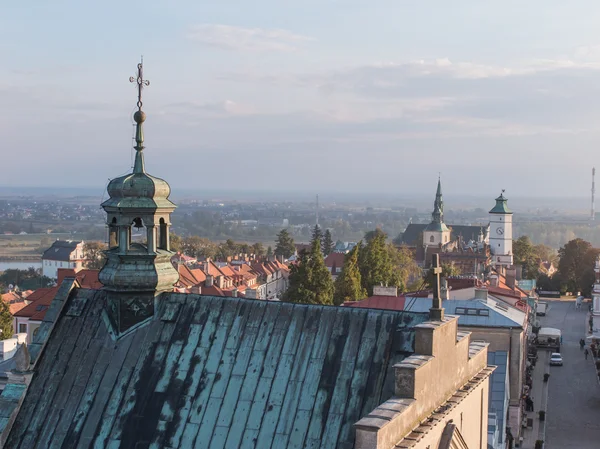 Панорама історичного старого кварталу, яка є головною туристичною визначною пам'яткою, Польща — стокове фото