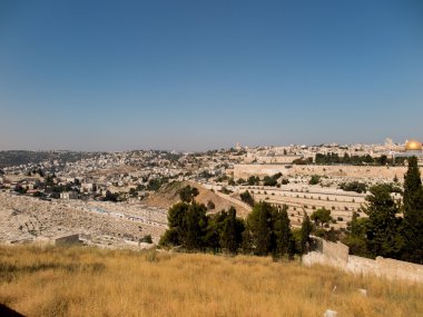 Kudüs, İsrail, dahil eski şehir manzaralı panorama