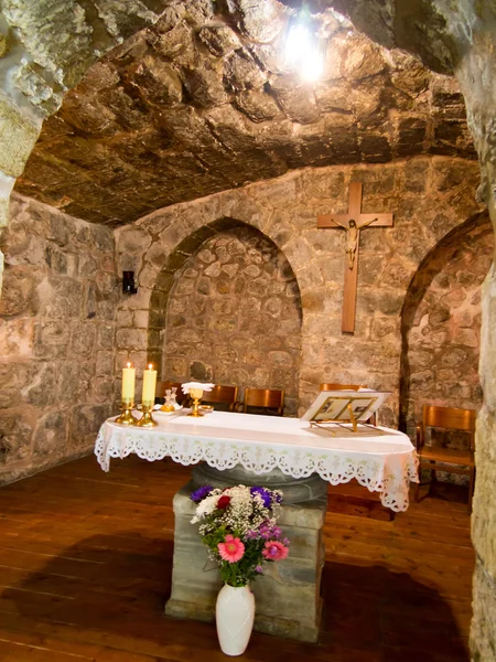 Bir şapel içinde Kudüs'te kutsal Sepulchre Bazilikası,