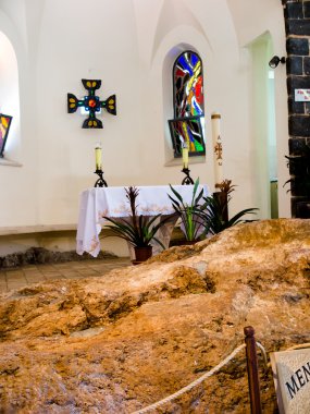 Tabgha, İsrail, 9 Temmuz 2015: Peter, Ta önceliği Kilisesi