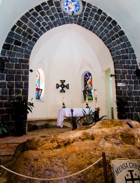 TABGHA, ISRAEL, July 9, 2015: Church of the Primacy of Peter, Ta — Stock Photo, Image