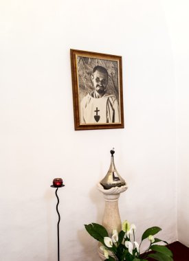 Nazaret, İsrail 11 Temmuz 2015: sandığa ve mübarek görüntü