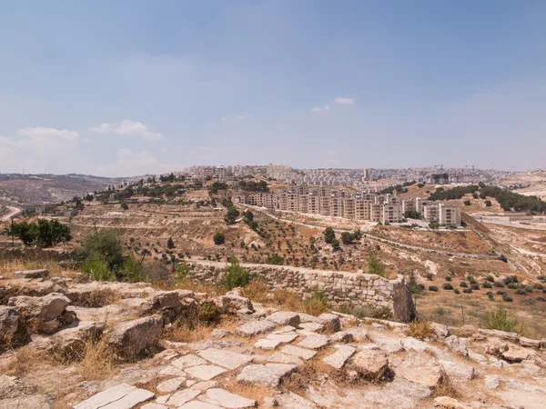 Panorama z pola Pasterza, Beit Sahour, na wschód od Betlejem, — Zdjęcie stockowe