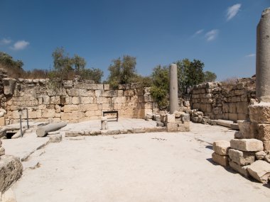 Sebastian, ancient Israel, ruins and excavations clipart