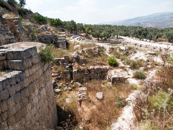 Sebastia, Israelul antic, ruine și săpături — Fotografie, imagine de stoc