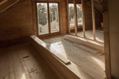 Ahşap Kirişler ile bir ev inşa