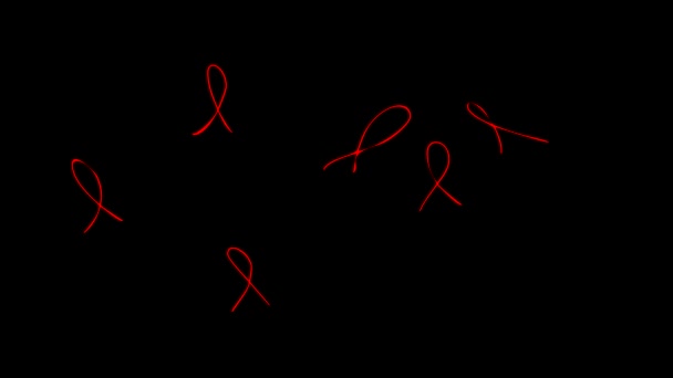 艾滋病毒 / 艾滋病的认识涂鸦循环剪辑 — 图库视频影像