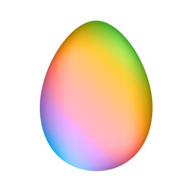 Gökkuşağı minimalist Paskalya yortusu yumurta
