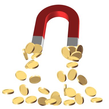 horseshoe magnet for business growth clipart