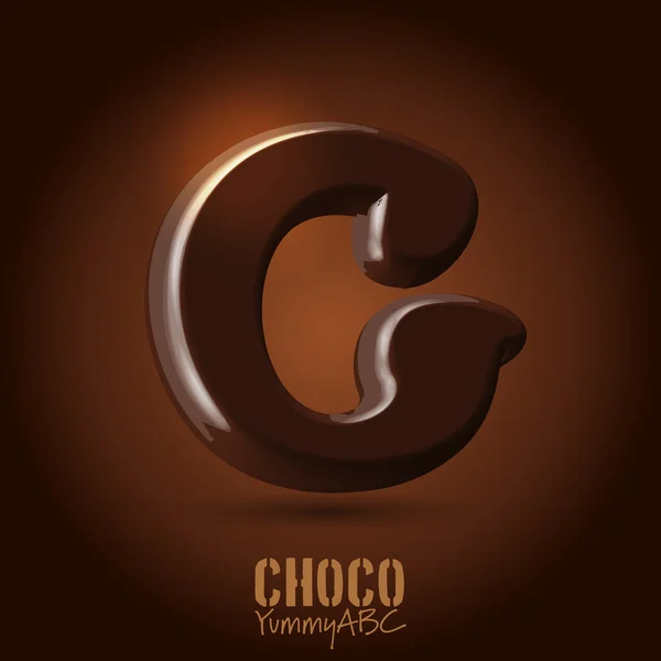 Leche capital chocolate C — Vector de stock