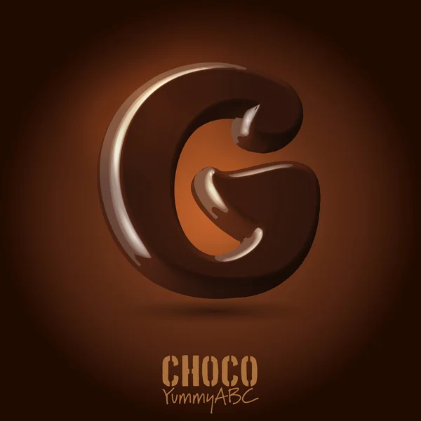 Chocolat au lait capitale G — Image vectorielle