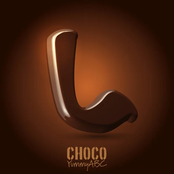 Leche capital chocolate L — Archivo Imágenes Vectoriales