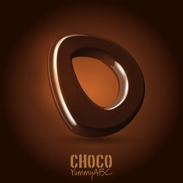 Capitale chocolat au lait O — Image vectorielle