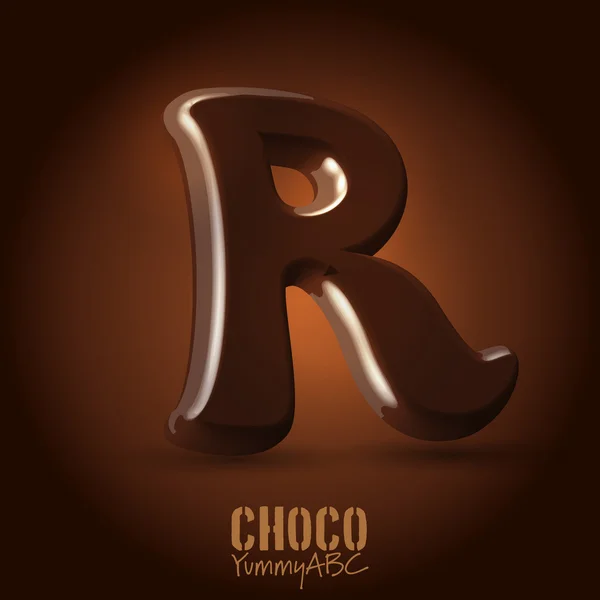 Leche capital chocolate R — Vector de stock