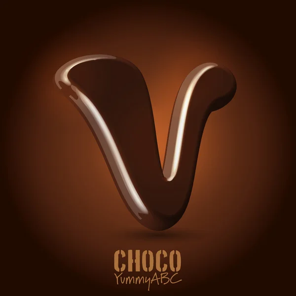 Chocolat au lait capital V — Image vectorielle